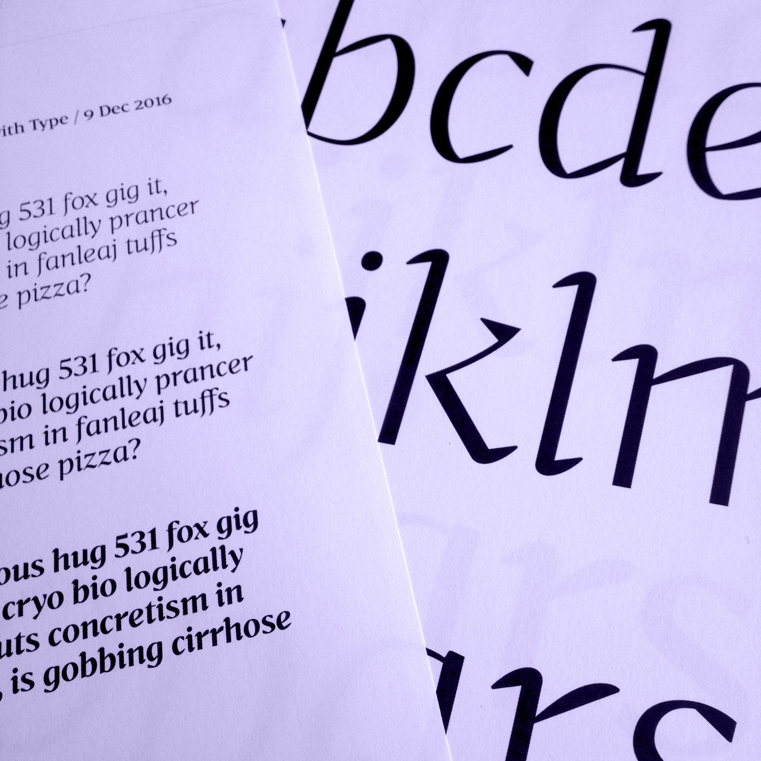 Bw Darius Italics typeface wip preview