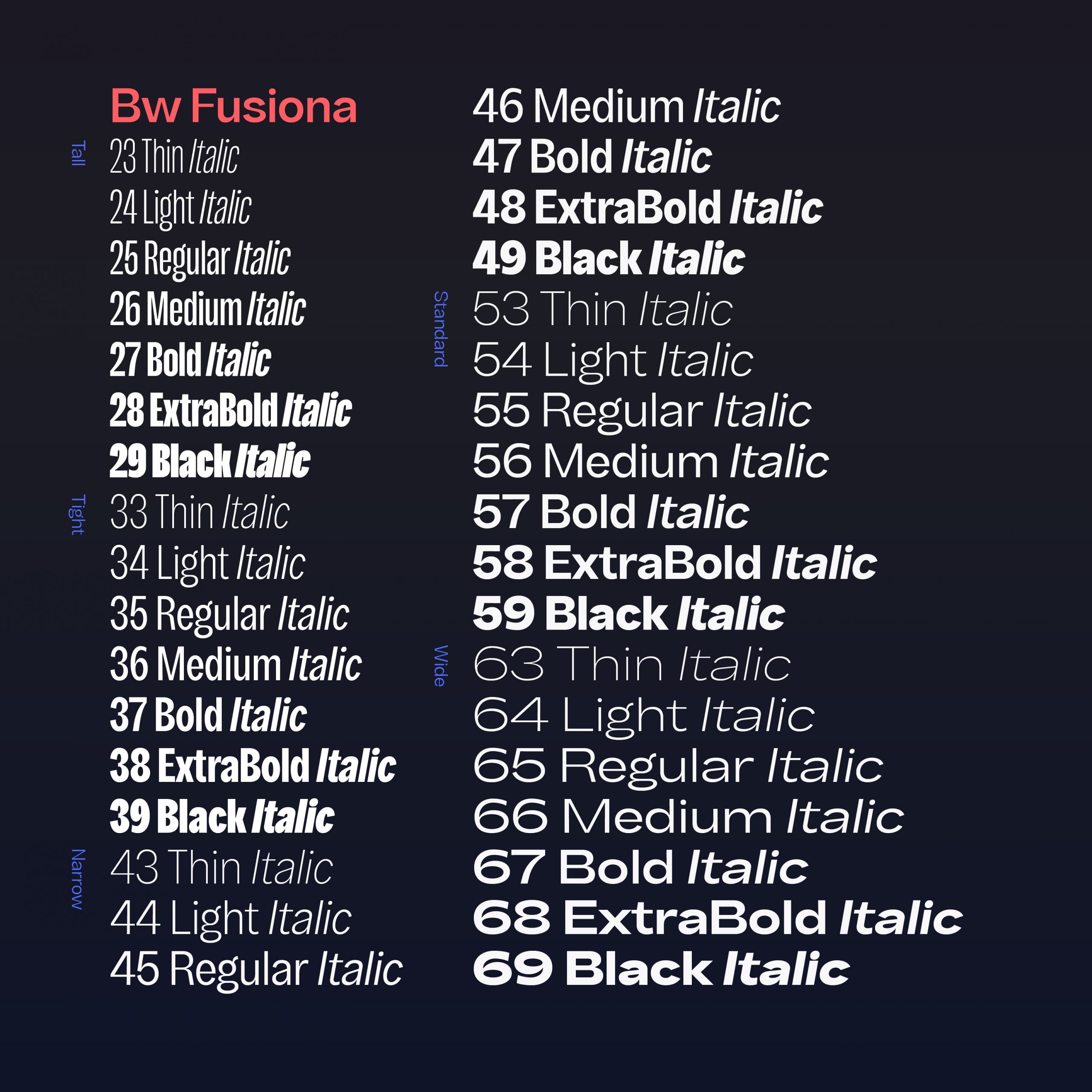 Bw Fusiona workhorse typeface system