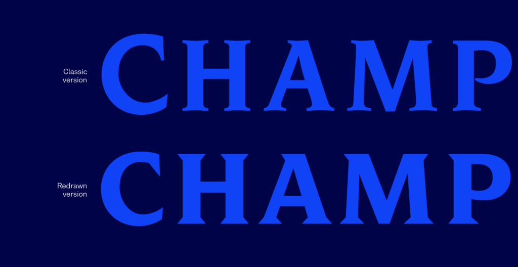 UEFA Champions League custom font