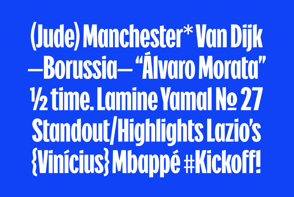 UEFA Champions League custom font